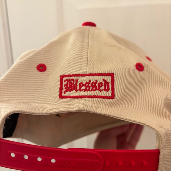 Blessed Top Level OS Hat Baseball Cap Cross Rhinestones Wings - Picture 5 of 7